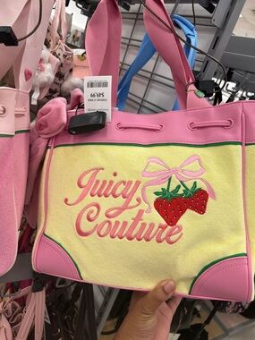 Juicy Couture Pink and Yellow Strawberry Tote